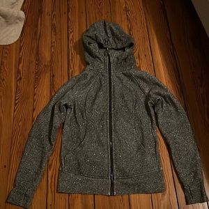 Lululemon scuba full zip hoodie. Great condition. Heathered speckled grey.